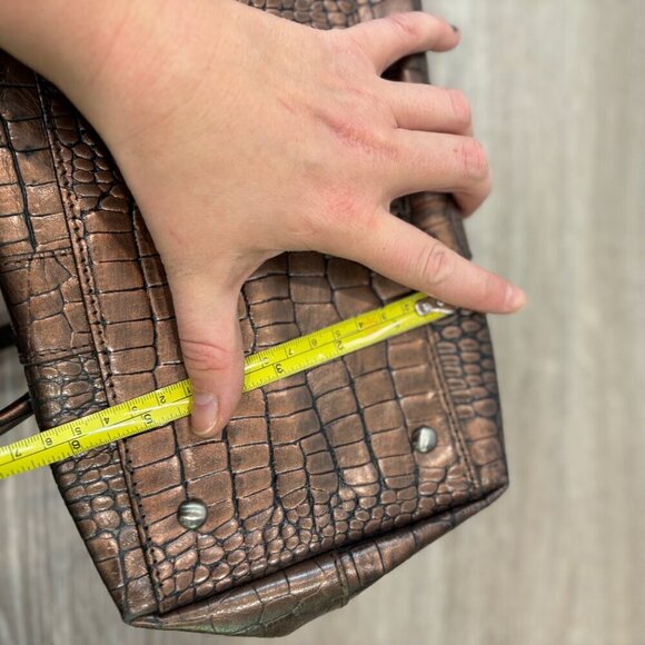 DANIER Brown crocodile leather shoulder purse bag - Picture 11 of 13